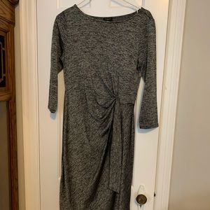 Soft metallic fitted dress